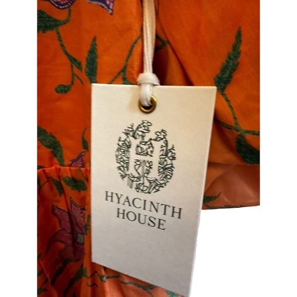 Tuckernuck Hyacinth House Dress Womens Orange Floral Cisco Maxi Small NWT $168 - Picture 9 of 14